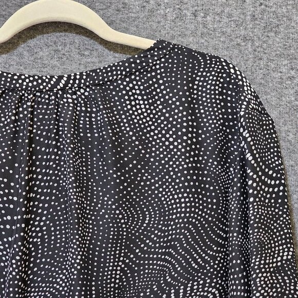 Premise Blouse Woman Size 3X Black White Polka Dot Balloon Sleeve‎ Pullover Top - Picture 10 of 16
